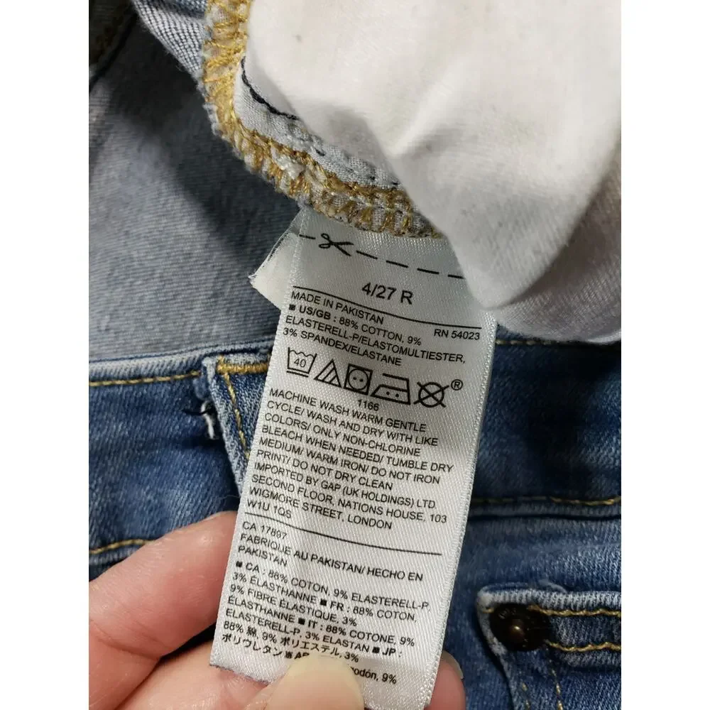 Gap Jeans Size 4 Womens Blue Stretch Pants Ladies Casual Denim Mid Rise Legging - Picture 4 of 12